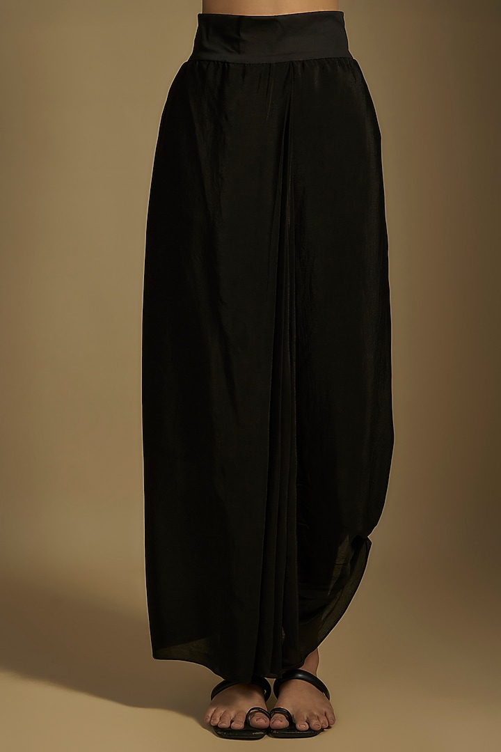 Black Organza Maal & Dori Work Jacket Set by Prisho at Pernia's Pop Up Shop
