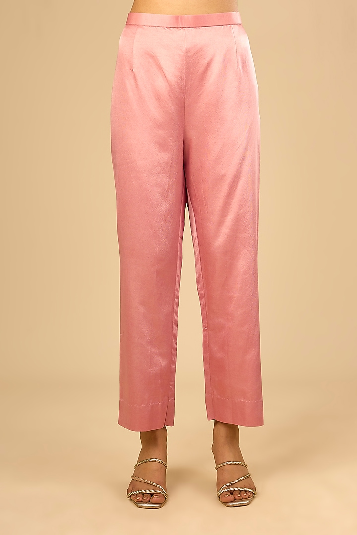 Peach Dupion Silk Kurta Set by Prisho at Pernia's Pop Up Shop