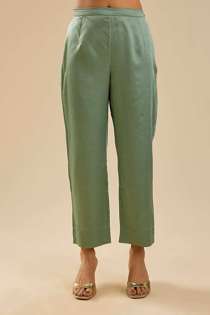 Aqua Dupion Silk Kurta Set by Prisho at Pernia's Pop Up Shop