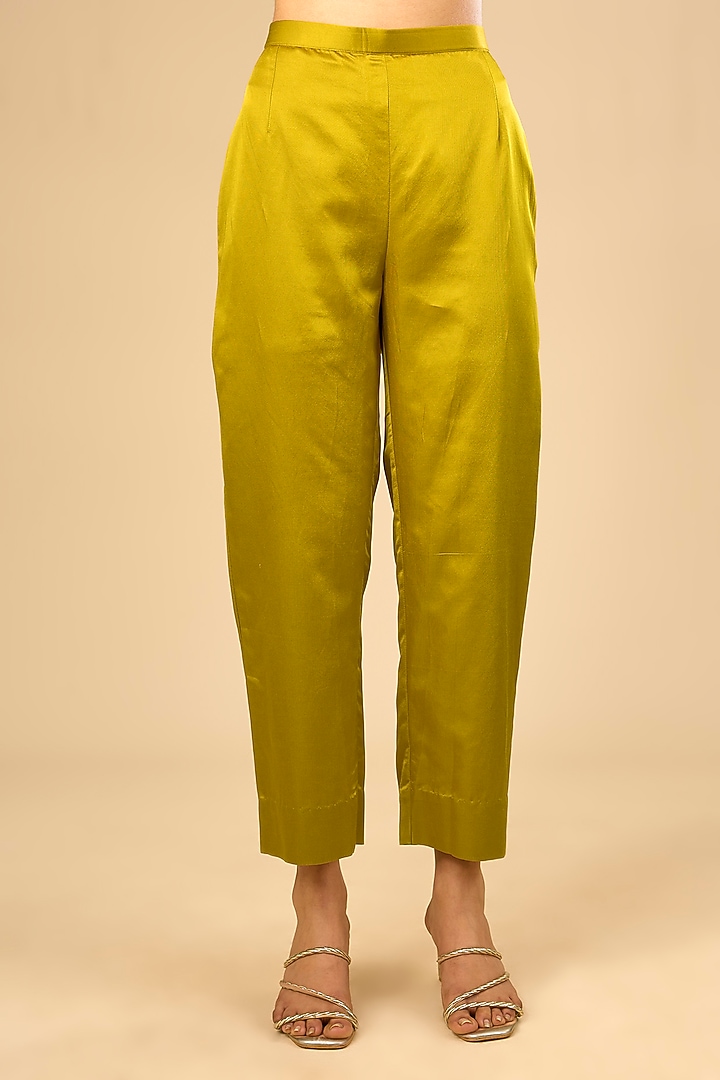 Mustard Dupion Silk Kurta Set by Prisho at Pernia's Pop Up Shop