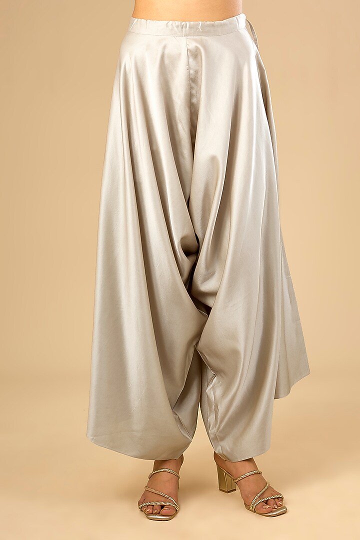 Deep Aqua Dupion Silk Kaftan Set by Prisho at Pernia's Pop Up Shop