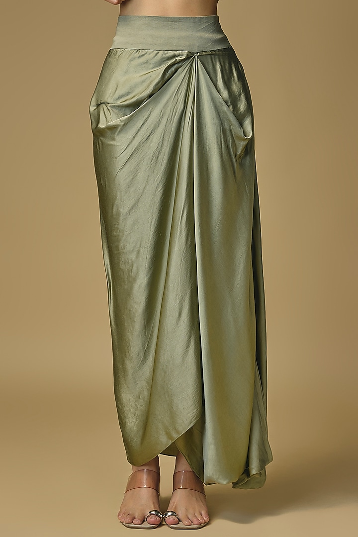 Aqua-Colored Crushed Tissue Threadwork Kaftan Set by Prisho at Pernia's Pop Up Shop