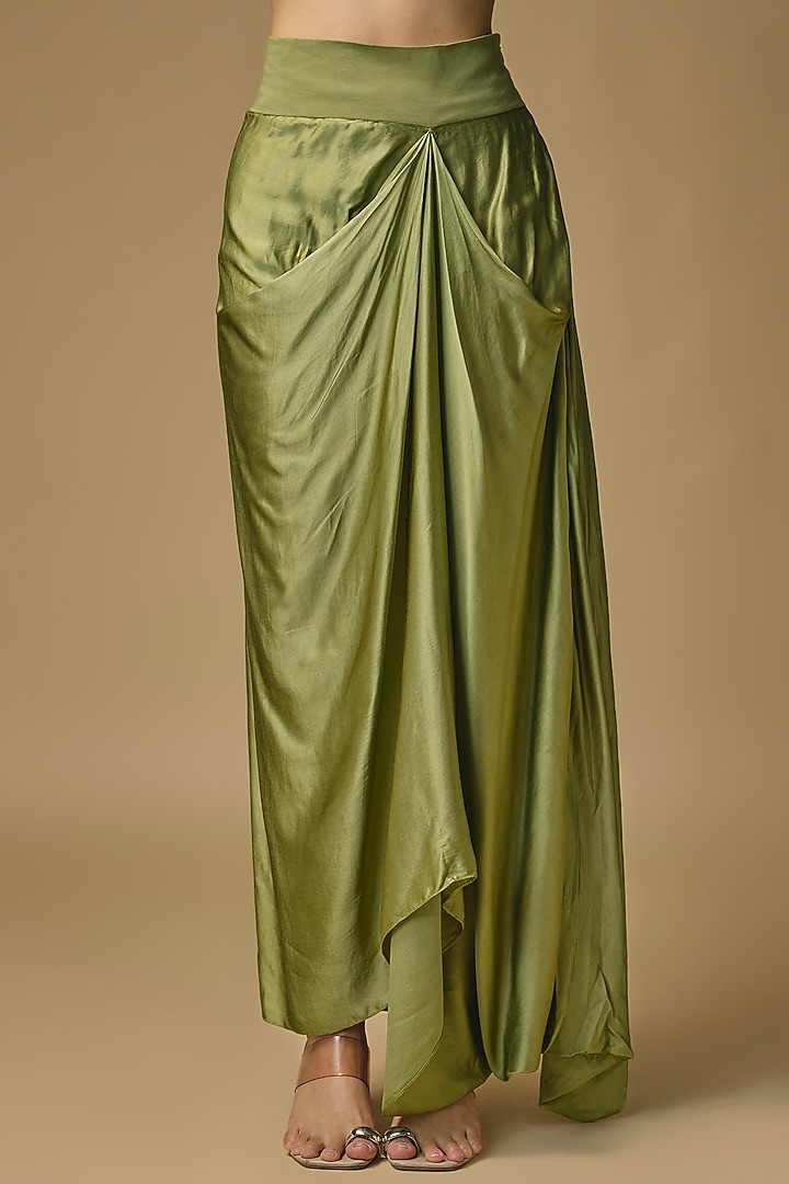 Sea Green Crushed Tissue Threadwork Kaftan Set by Prisho at Pernia's Pop Up Shop