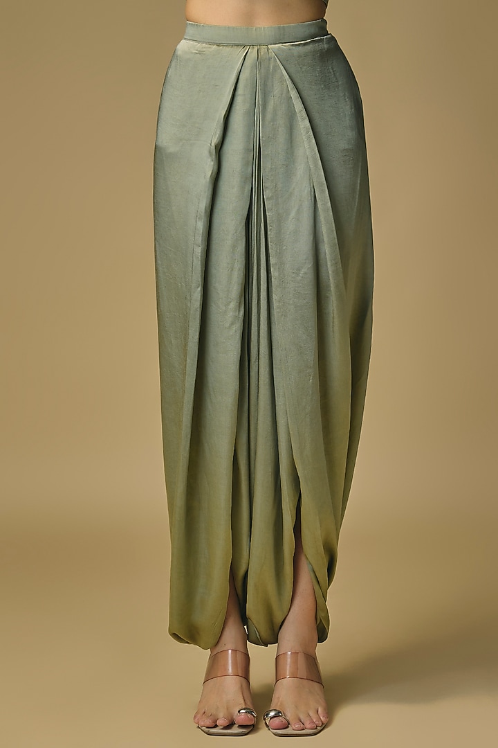 Aqua-Colored Crushed Tissue Threadwork Kaftan Set by Prisho at Pernia's Pop Up Shop