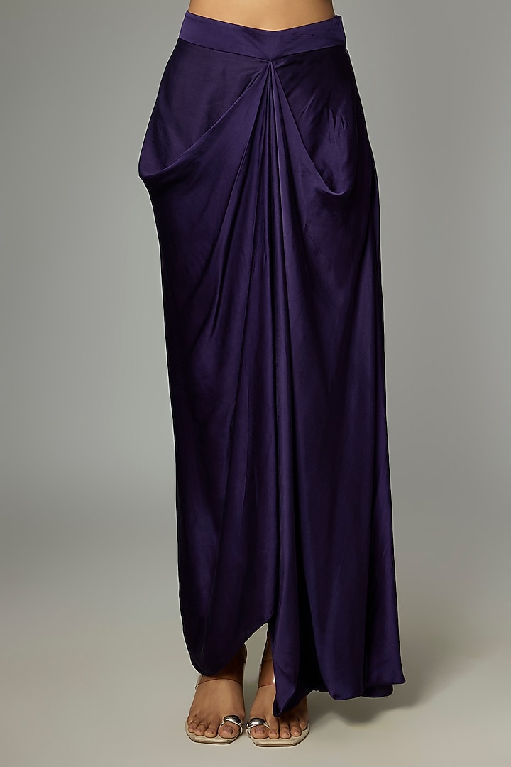 Purple Organza Thread Work Cape Set by Prisho at Pernia's Pop Up Shop
