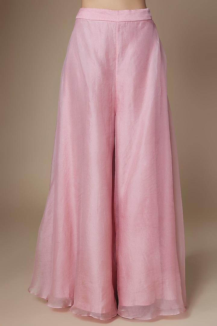 Flamingo Silk Wedding Sharara Set by Prisho at Pernia's Pop Up Shop
