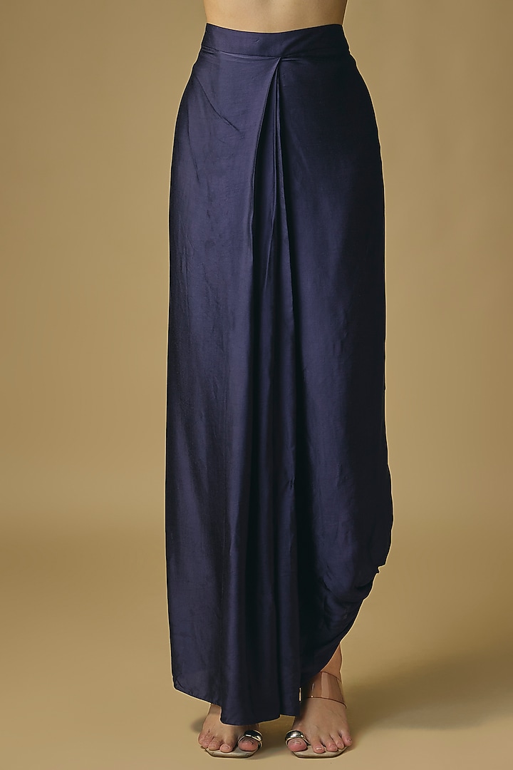 Dark Purple Silk Gota Work Umbrella Kaftan Set by Prisho at Pernia's Pop Up Shop