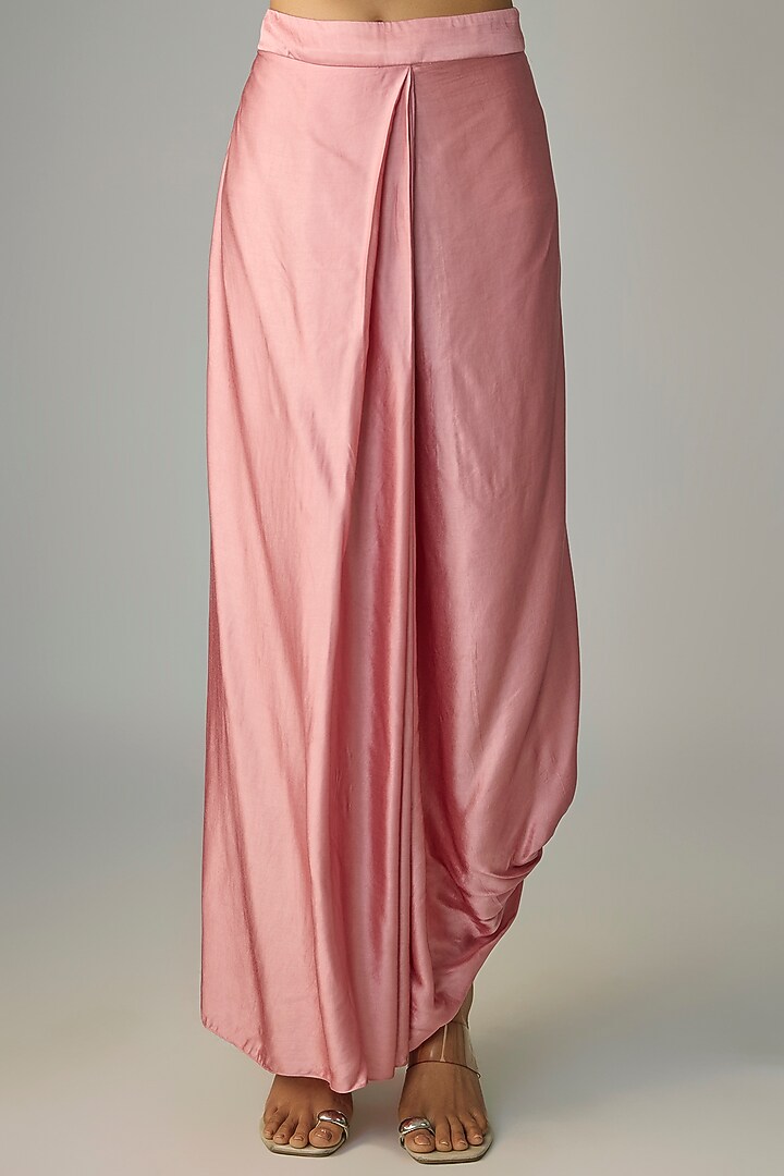 Flamingo Pink Silk Gota Work Kaftan Set by Prisho at Pernia's Pop Up Shop