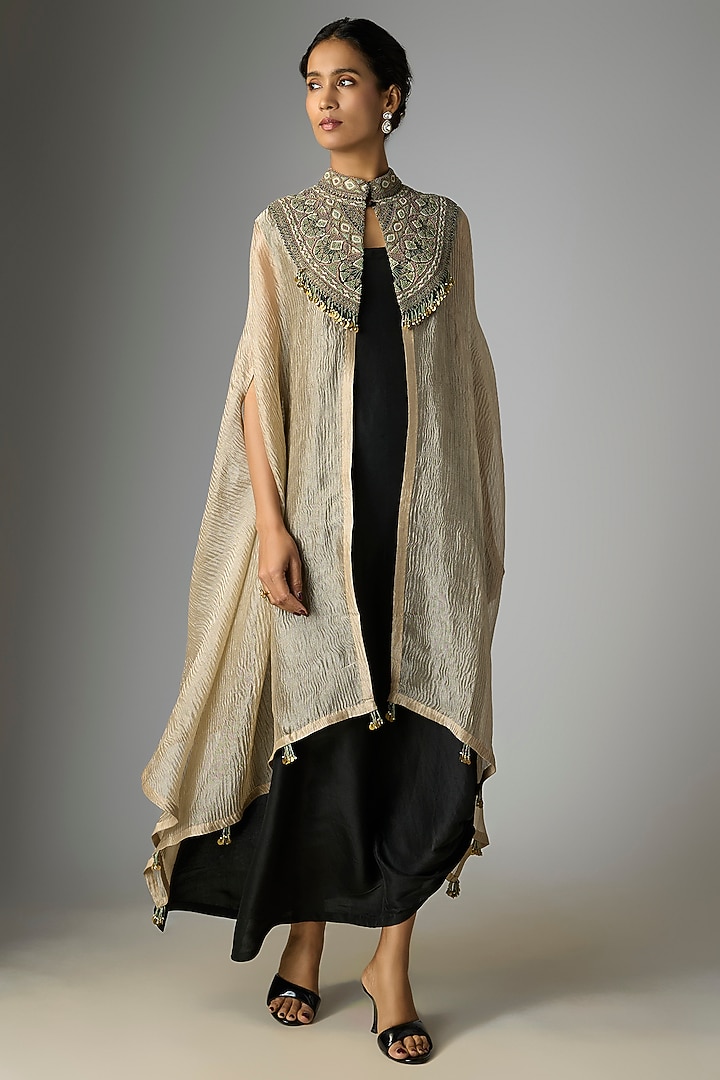 Black Silk Jacket Cocktail Dress by Prisho at Pernia's Pop Up Shop