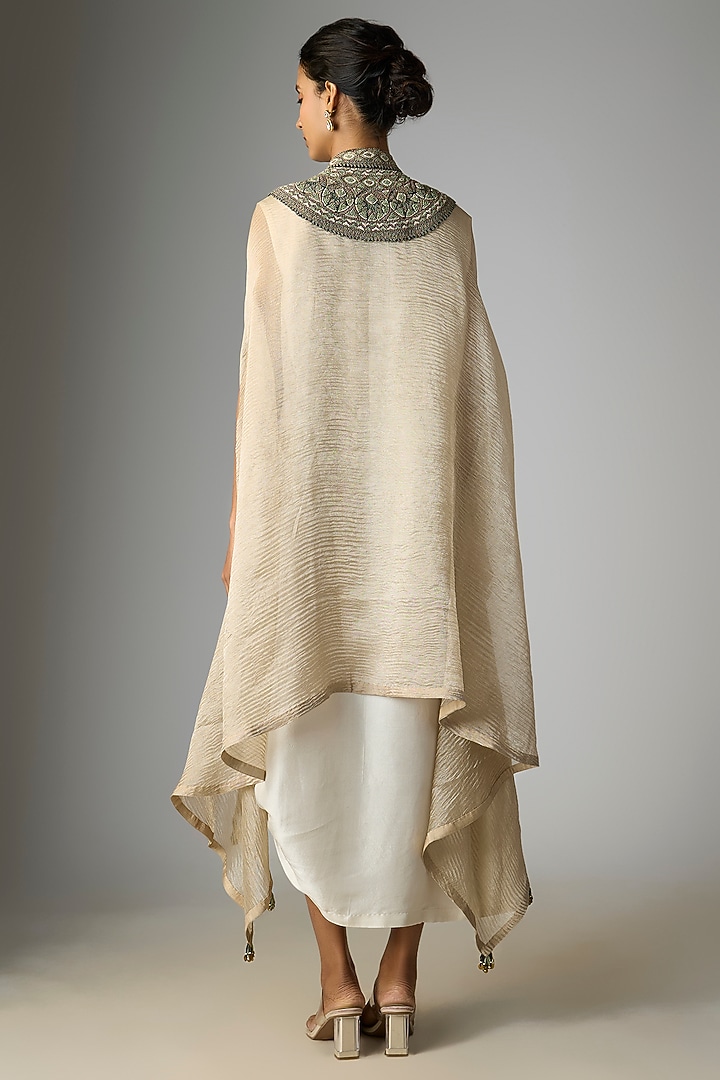 Ivory Silk Jacket Cocktail Dress by Prisho at Pernia's Pop Up Shop