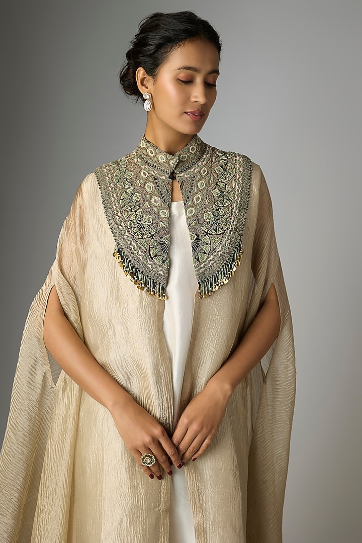 Ivory Silk Jacket Cocktail Dress by Prisho at Pernia's Pop Up Shop