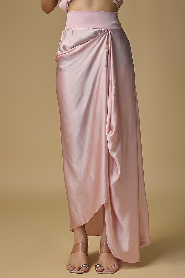 Flamingo Silk Resham Work A-Line Kaftan Set by Prisho at Pernia's Pop Up Shop