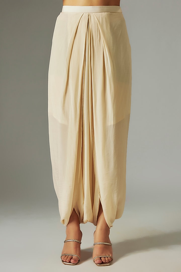 Ivory Silk Dori Work Kaftan Set by Prisho at Pernia's Pop Up Shop