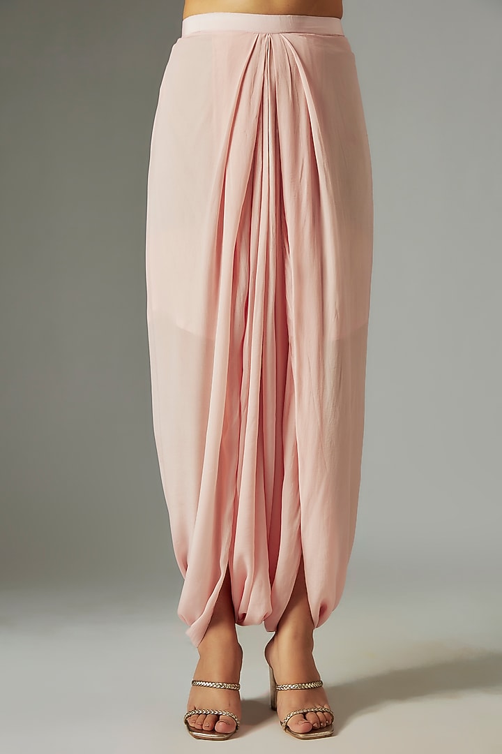 Blush Pink Silk Dori Work Kaftan Set by Prisho at Pernia's Pop Up Shop