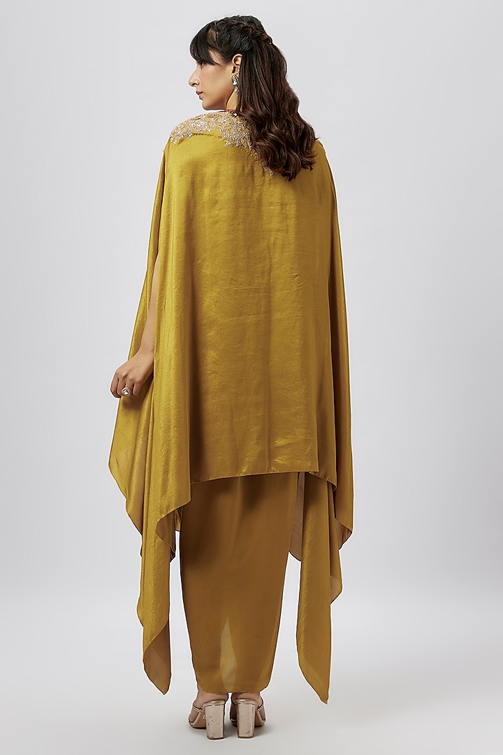 Mustard Crepe Skirt Set by Prisho at Pernia's Pop Up Shop