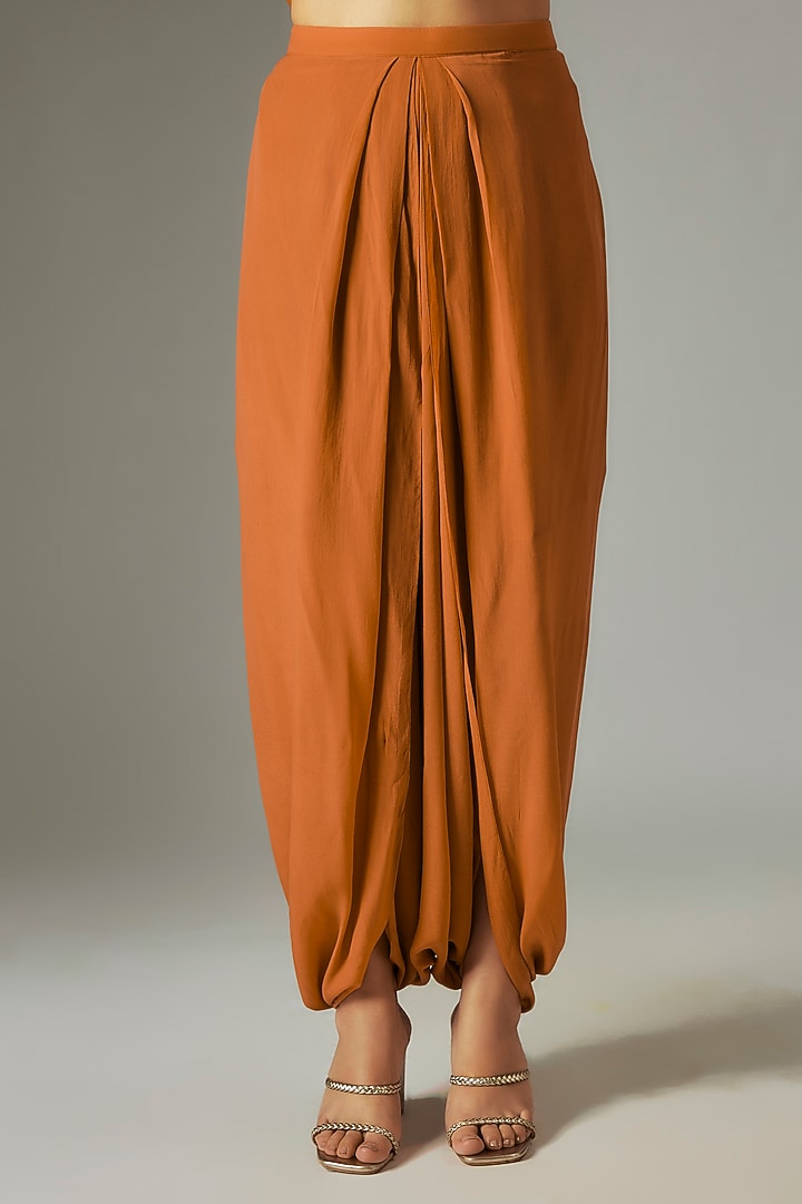 Orange Silk Dori Work Kaftan Set by Prisho at Pernia's Pop Up Shop