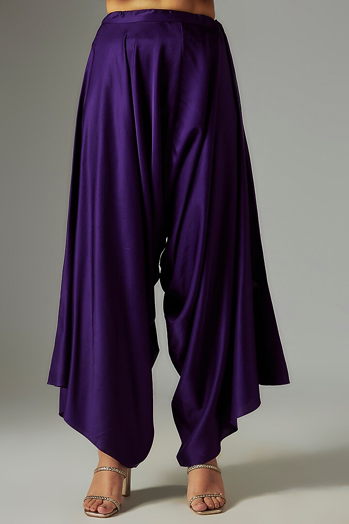 Purple Organza Maal Work Cape Set by Prisho at Pernia's Pop Up Shop