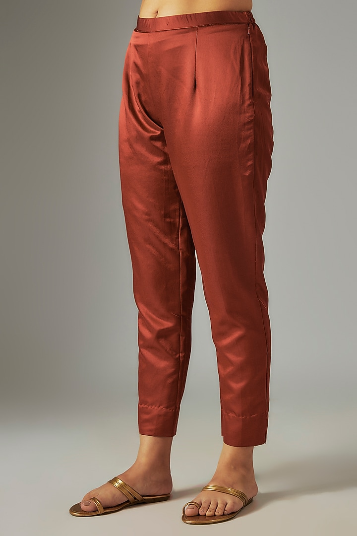 Red Crepe Resham Work Kaftan Set by Prisho at Pernia's Pop Up Shop