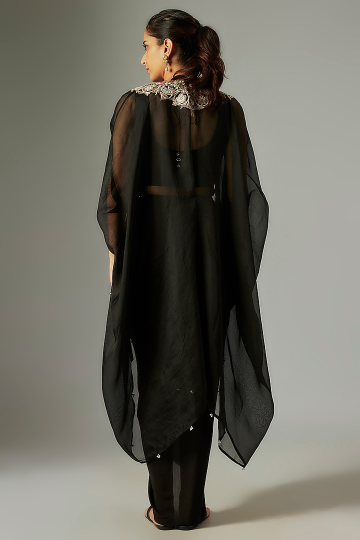 Black Crepe Skirt Set by Prisho at Pernia's Pop Up Shop