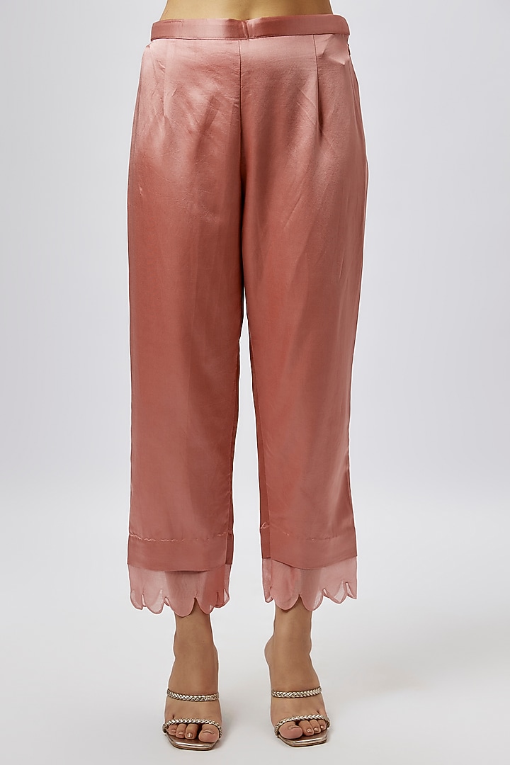 Flamingo Pink Silk Resham Work Kurta Set by Prisho at Pernia's Pop Up Shop