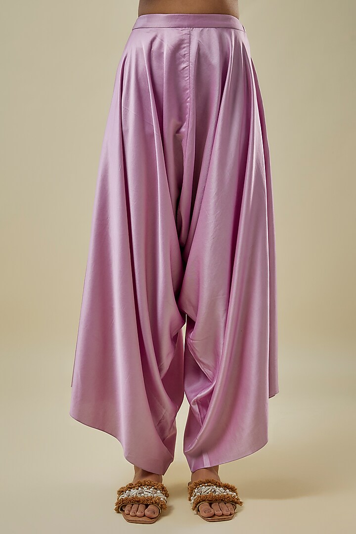 Lilac Organza Resham Work Cape Set by Prisho at Pernia's Pop Up Shop