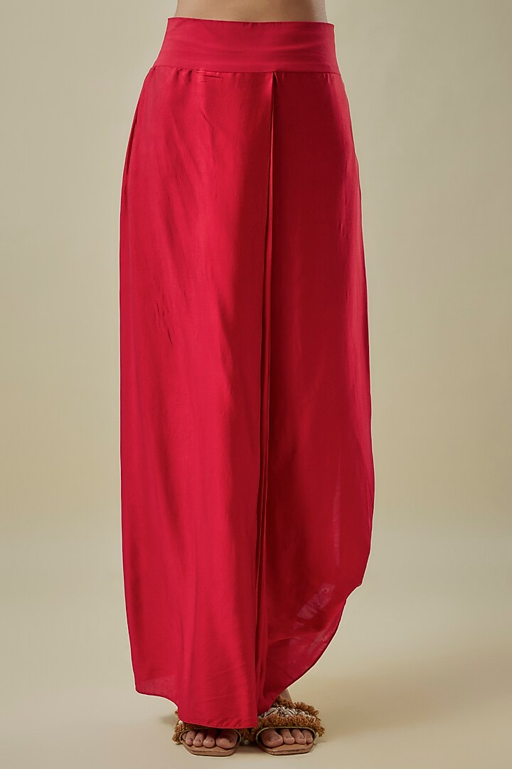 Red Organza Dori Work Kaftan Set by Prisho at Pernia's Pop Up Shop