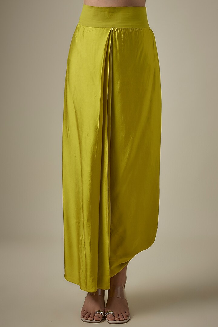 Lime Green Organza Dori Work Jacket Set by Prisho at Pernia's Pop Up Shop