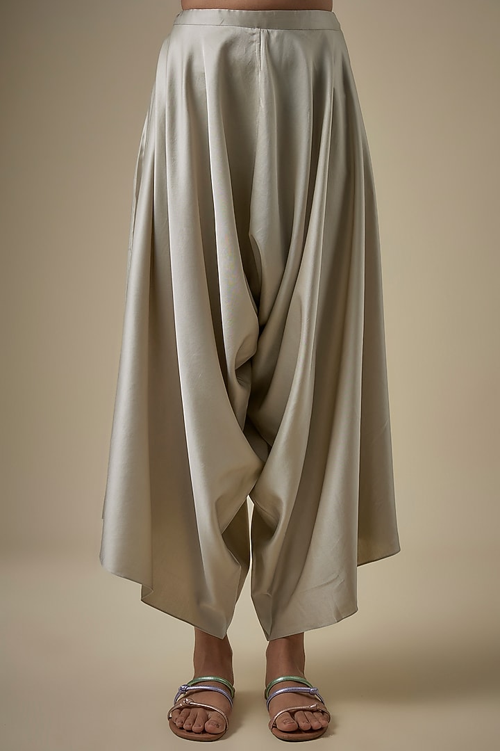 Aqua Silk Resham & Maal Work Kaftan Set by Prisho at Pernia's Pop Up Shop