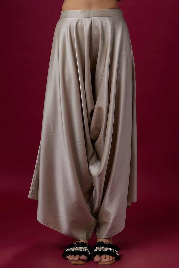 Black Silk Resham Work Kaftan Set by Prisho at Pernia's Pop Up Shop
