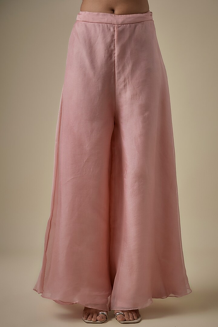 Flamingo Organza Thread Work Cape Set by Prisho at Pernia's Pop Up Shop