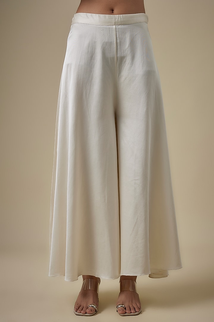Ivory Silk Gota Work Kurta Set by Prisho at Pernia's Pop Up Shop