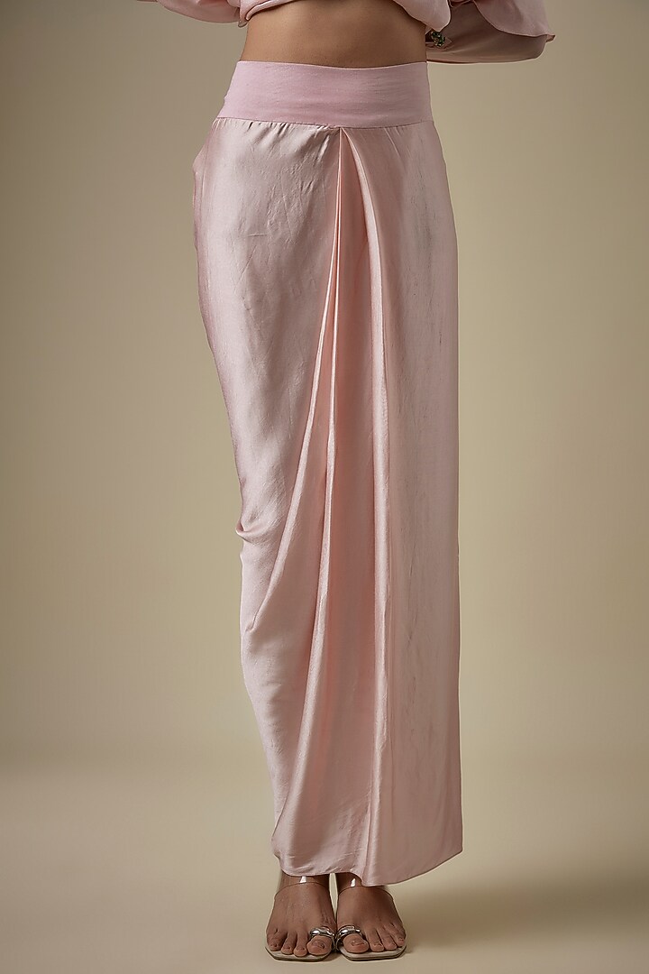 Flamingo Semi Organza & Silk Maal Work A-Line Kaftan Set by Prisho at Pernia's Pop Up Shop