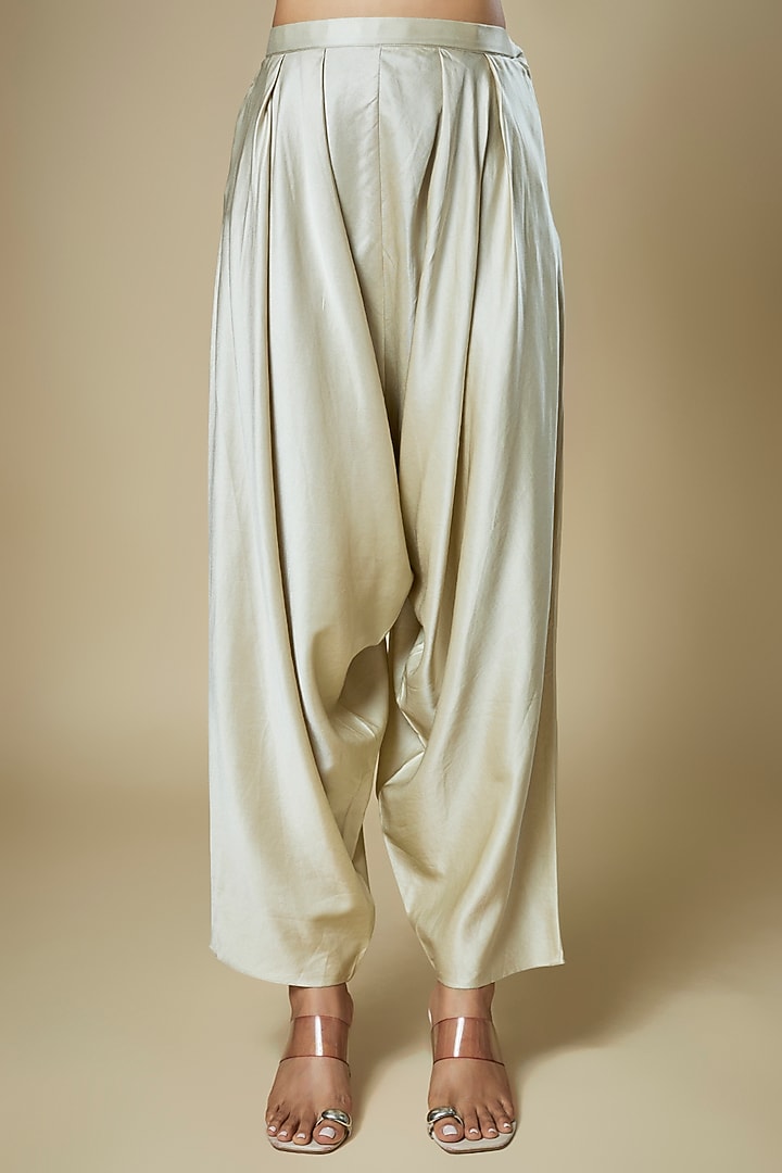 Royal Blue Dupion Silk Dori & Thread Work Kaftan Set by Prisho at Pernia's Pop Up Shop