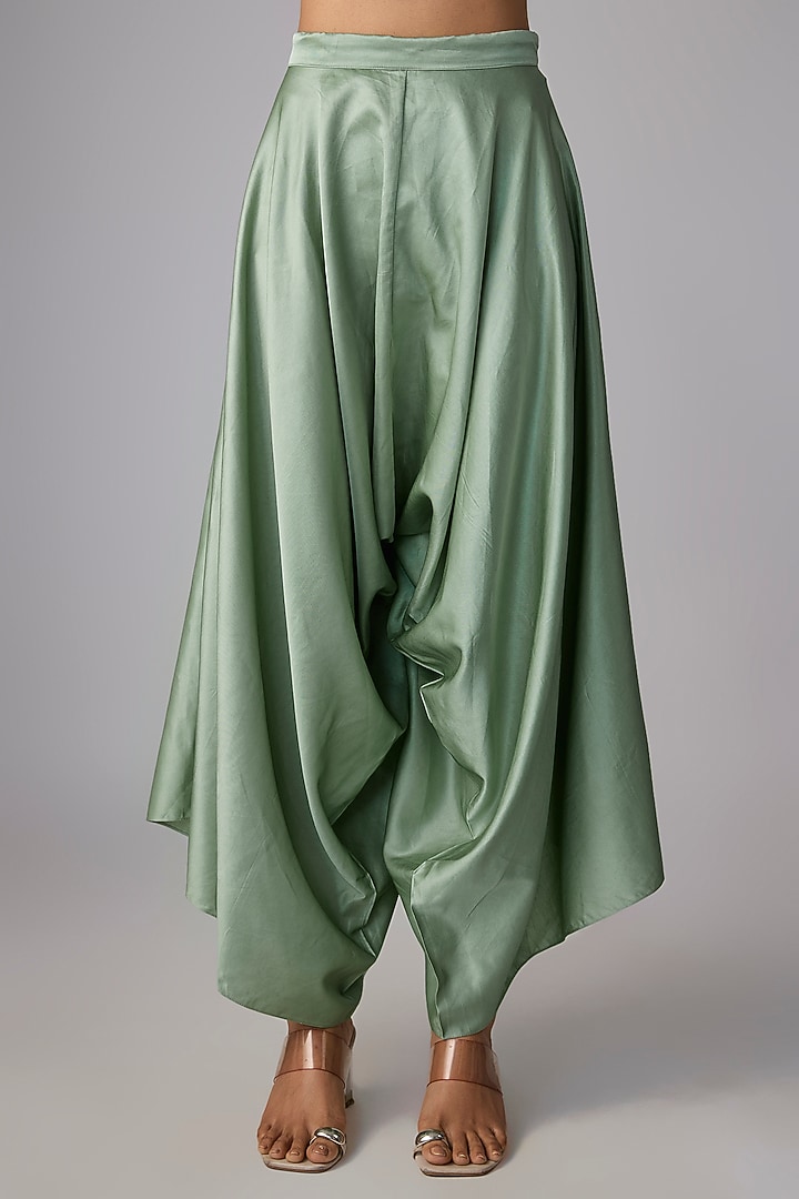 Aqua Tissue Thread Work Kaftan Set by Prisho at Pernia's Pop Up Shop