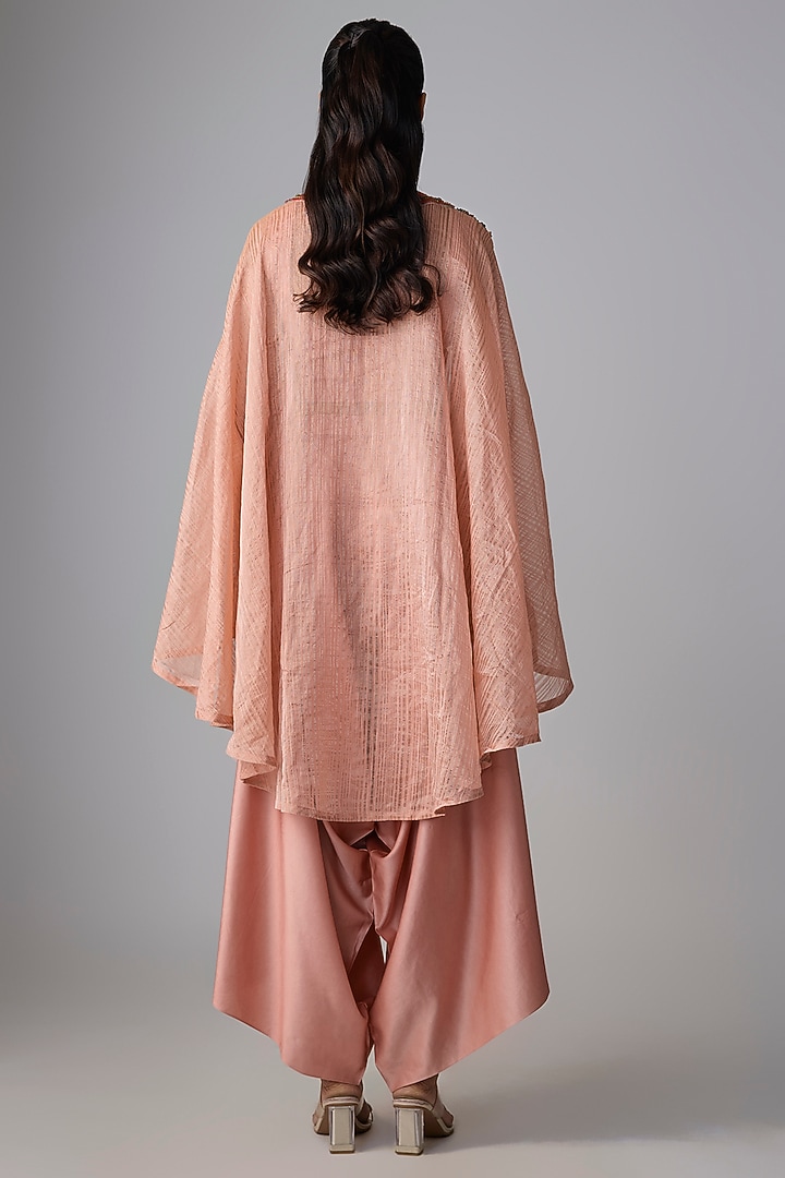 Deep Pink Tissue Thread Work Kaftan Set by Prisho at Pernia's Pop Up Shop