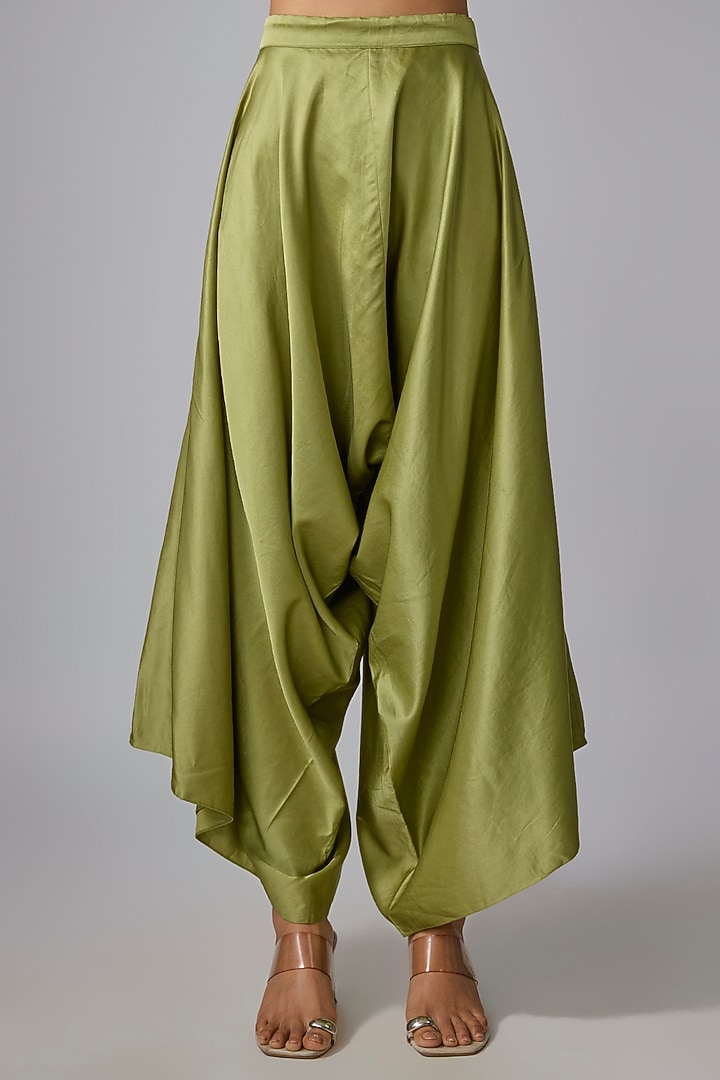 Sea Green Tissue Thread Work Kaftan Set by Prisho at Pernia's Pop Up Shop