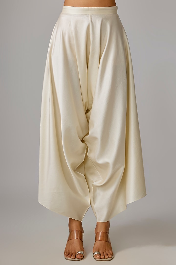 Ivory Tissue Thread Work Kaftan Set by Prisho at Pernia's Pop Up Shop