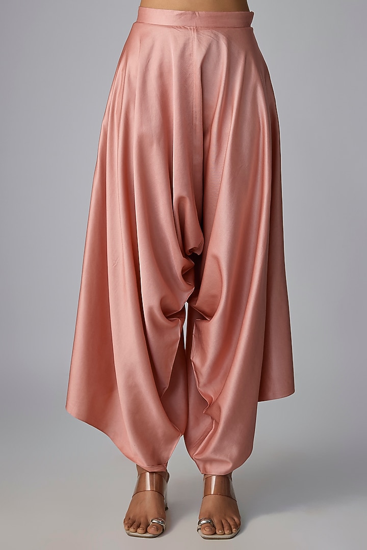 Peach Tissue Resham Work Kaftan Set by Prisho at Pernia's Pop Up Shop