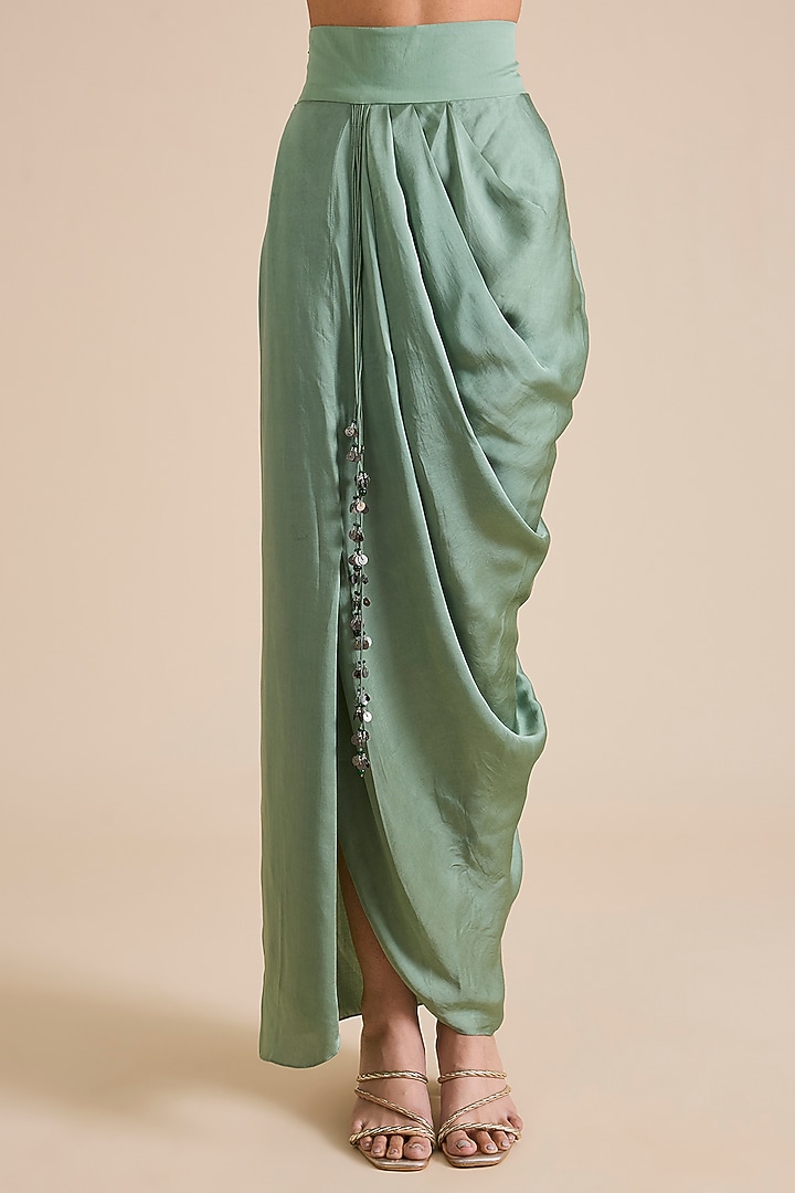 Aqua Silk Resham Work Kurta Set by Prisho at Pernia's Pop Up Shop