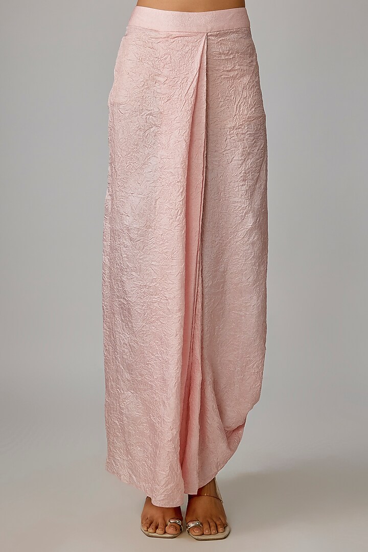Flamingo Pink Silk Thread Work Kurta Set by Prisho at Pernia's Pop Up Shop