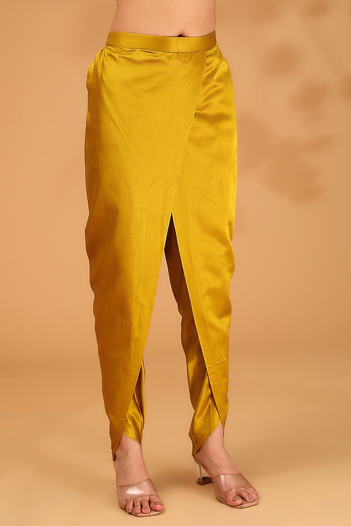 Mustard Silk Zari Work Kurta Set by Prisho at Pernia's Pop Up Shop