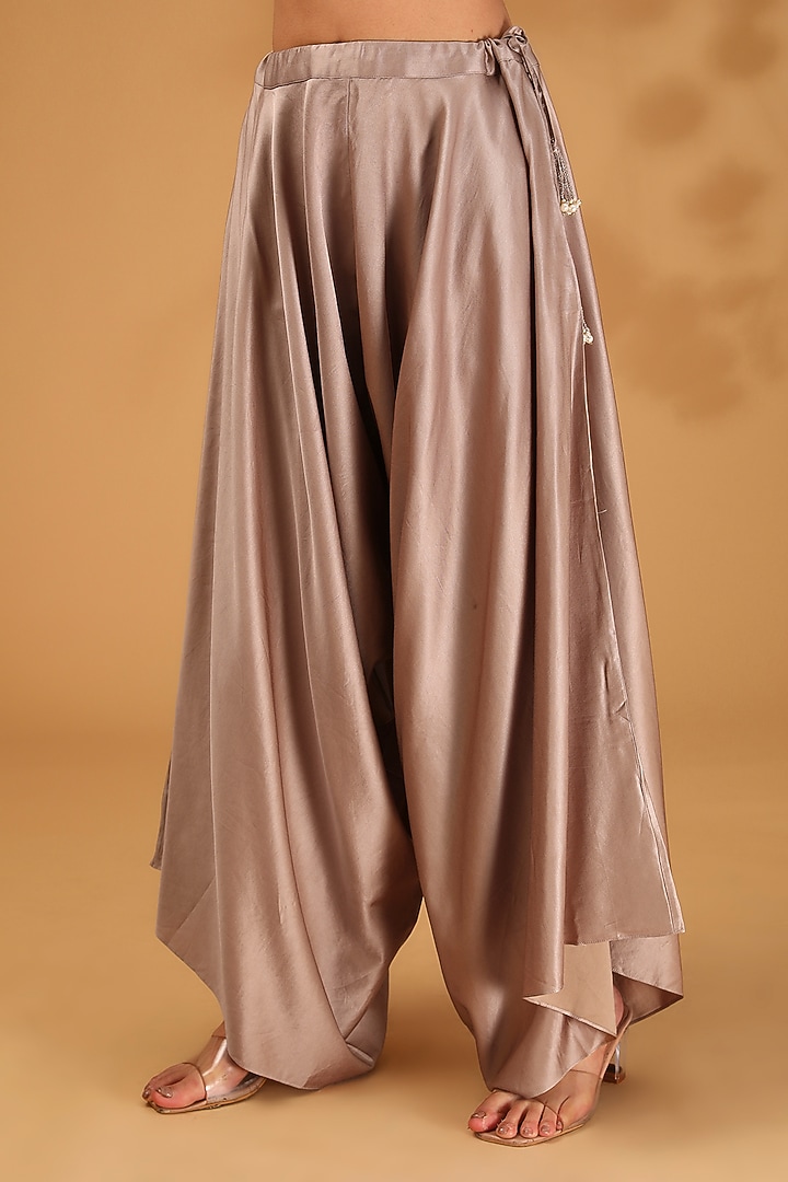 Amethyst Silk Organza Dori Embroidered Kaftan Set by Prisho at Pernia's Pop Up Shop