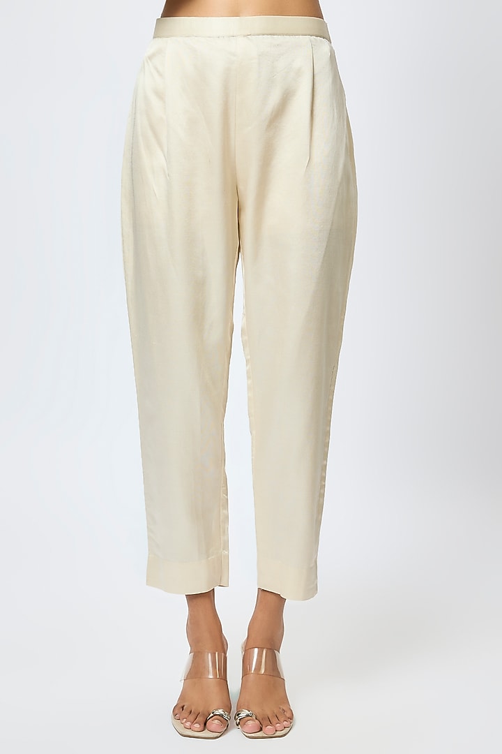 Ivory Silk Dori Work Kurta Set by Prisho at Pernia's Pop Up Shop