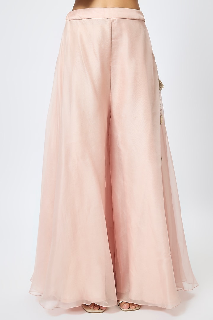 Pink Silk Wedding Sharara Set by Prisho at Pernia's Pop Up Shop