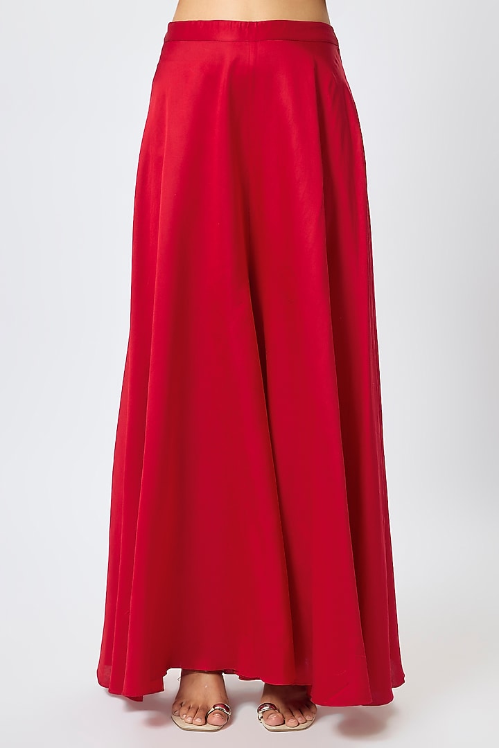 Red Silk Resham & Maal Work Bridal Anarkali Set by Prisho at Pernia's Pop Up Shop