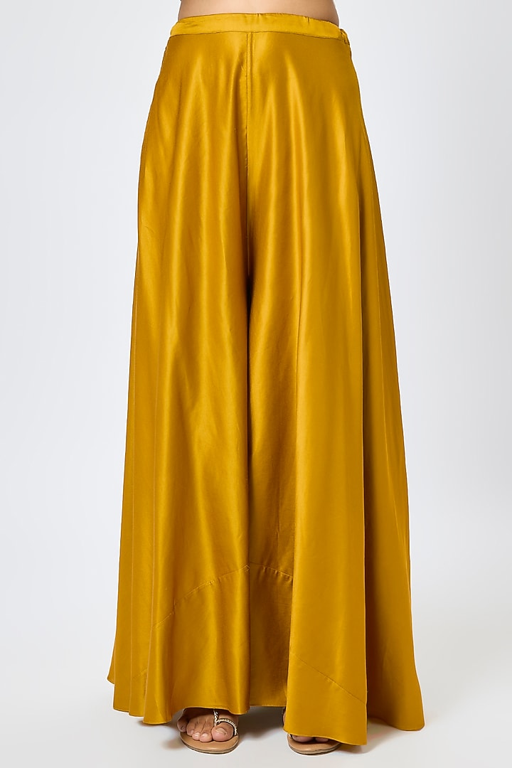 Mustard Silk Resham & Maal Work Bridal Anarkali Set by Prisho at Pernia's Pop Up Shop
