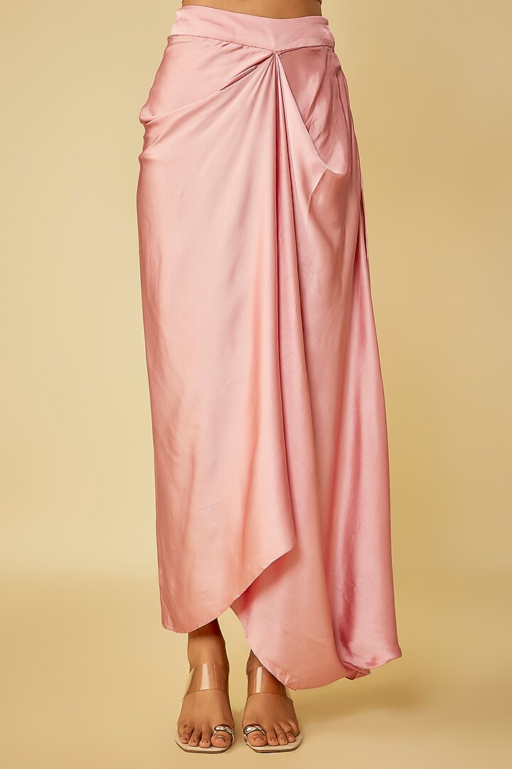Flamingo Pink Organza Cape Set by Prisho at Pernia's Pop Up Shop