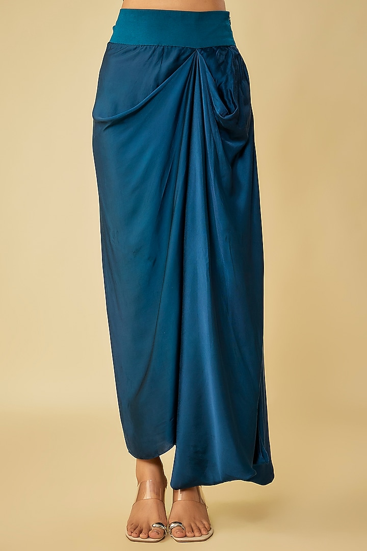 Blue Organza Dori Work A-Line Kaftan Set by Prisho at Pernia's Pop Up Shop