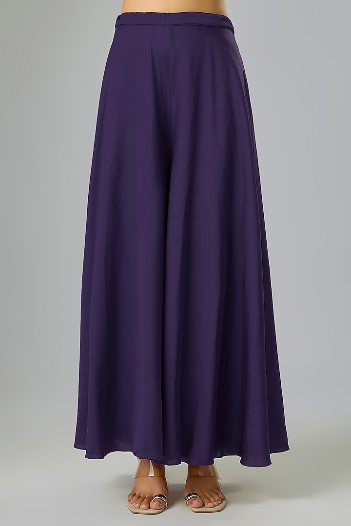 Purple Organza Maal Work Cape Set by Prisho at Pernia's Pop Up Shop