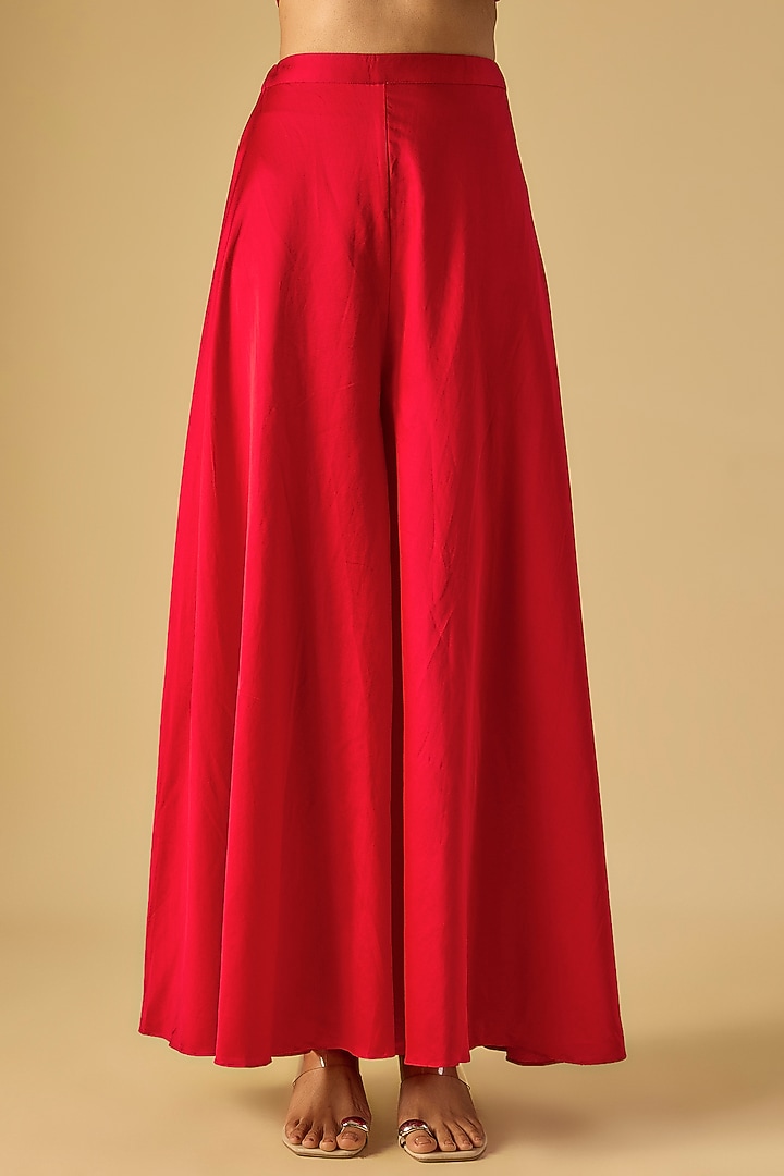 Red Organza Maal Work Cape Set by Prisho at Pernia's Pop Up Shop